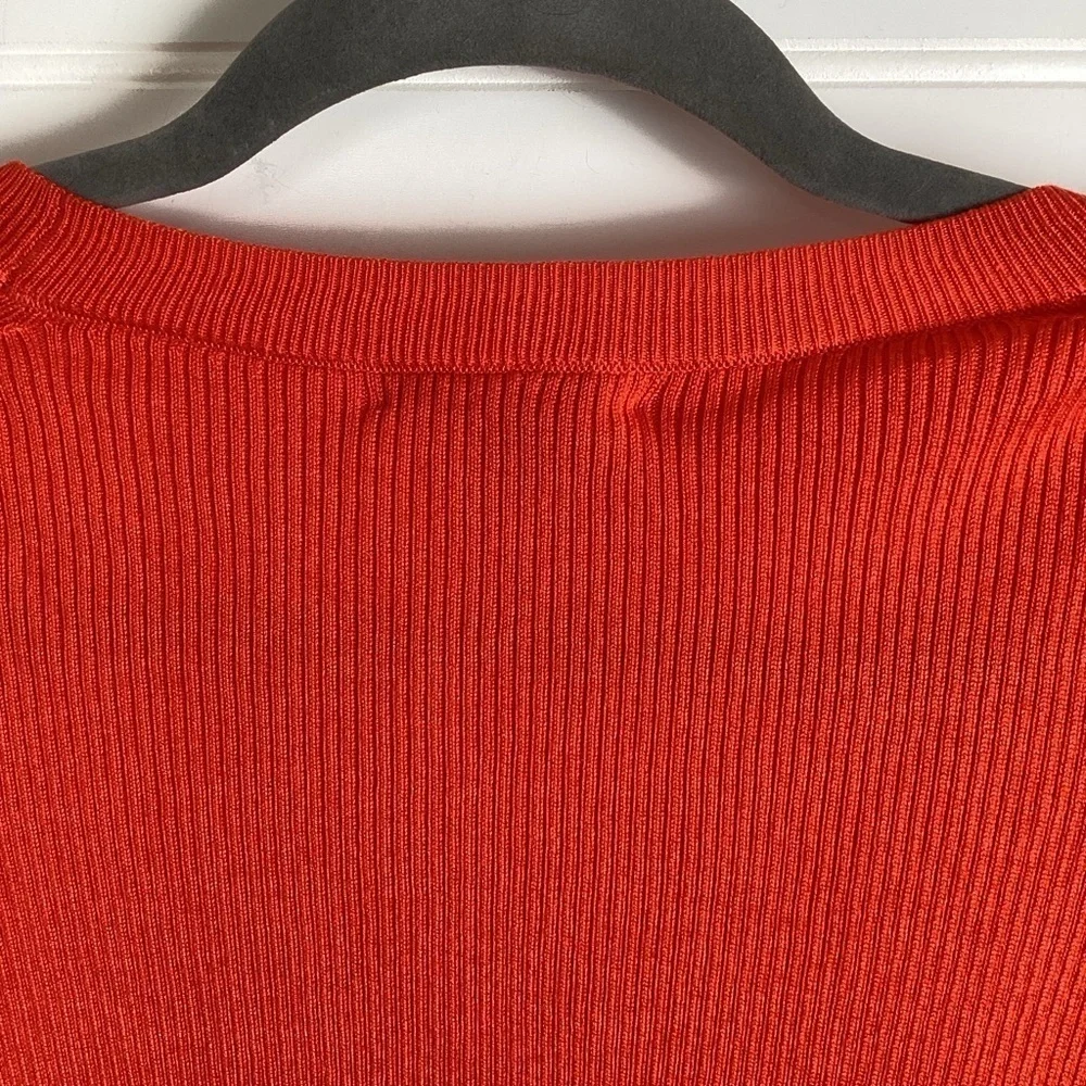J. Crew NWT Red / orange Puff Sleeve sweater Size Medium